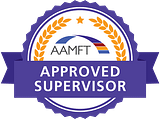 AAMFT Approved Supervisor badge, the highest and most prestigious designation in the MFT field